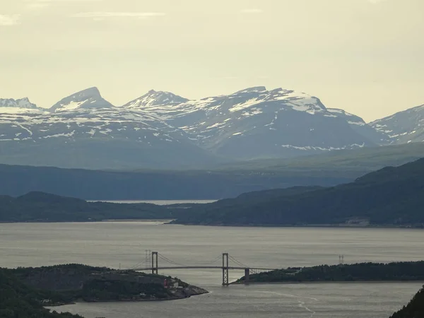 Beautiful View Landscape Narvik Arctic Norway — 스톡 사진