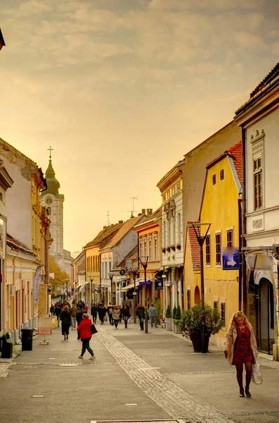 Pecs Hungary March 2017 Historical Center Cloudy Weather Hdr — Stockfoto