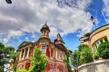 JAJCE, BOSNIA AND HERZEGOVINA - JULY 2017 : City center in summertime