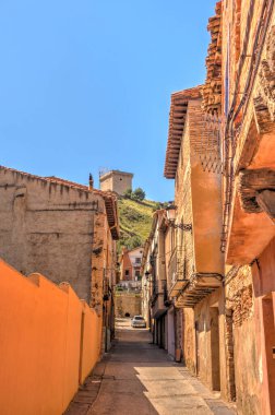 Teruel, Spain - June 2019 : Historical center in sunny weather