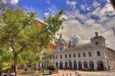 CUENCA, ECUADOR - April 2018: Historical landmarks view, HDR image