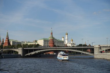 MOSCOW, RUSSIA - AUGUST 2018: Historical center in cloudy weather