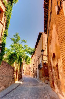 TERUEL, SPAIN - JUNE 2019 : Historical center in sunny weather