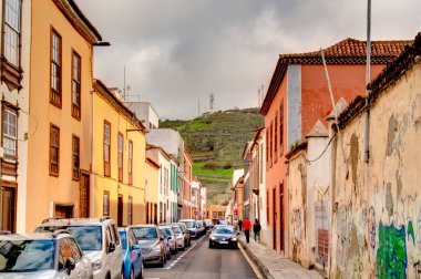Santa Cruz de la Palma, Spain - March 2020 : Historical center in cloudy weather