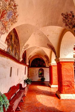 AREQUIPA, PERU - APRIL 2018 : Historical center in Arequipa