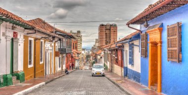 Bogota, Colombia - April 2019 : Historical center in cloudy weather