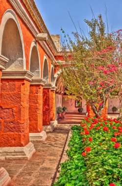AREQUIPA, PERU - APRIL 2018 : Historical center in Arequipa