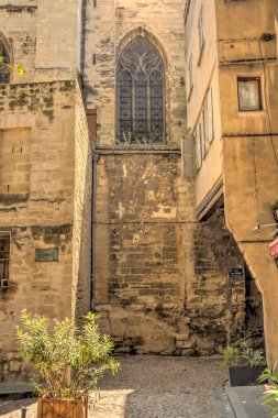 NIMES, FRANCE - AUGUST 2019: Historical landmarks in summertime, HDR image