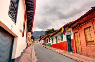 Bogota, Colombia - April 2019 : Historical center in cloudy weather