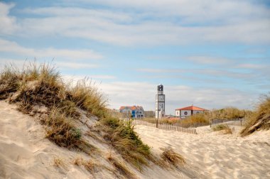 Aveiro, Portugal - July 2019 : Costa Nova Beach in summertime