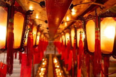 HONG KONG - FEBRUARY 2019 : Inside Mon Mo Temple