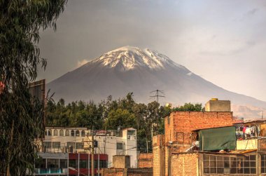AREQUIPA, PERU - APRIL 2018 : Historical center in Arequipa