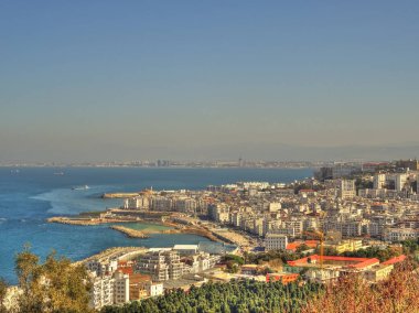 Algiers, Algeria - March 2020 : Colonial architecture in sunny weather, HDR Image