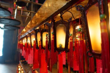 HONG KONG - FEBRUARY 2019 : Inside Mon Mo Temple