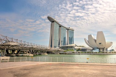 Singapore - March 2019 : Gardens by the Bay at dusk