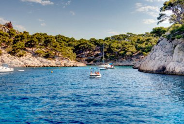 Cassis, France - August 2019 : Calanques National Park