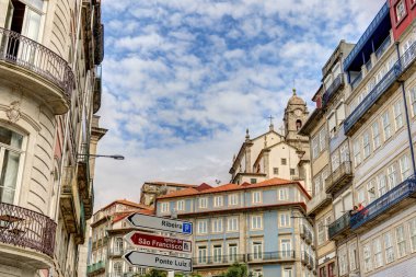 Porto, Portugal - June 2021: Historical center in summertime, HDR image