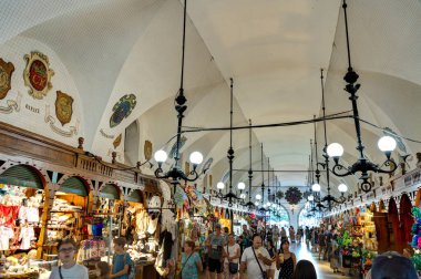 Krakow, Poland - August 2021: Historical center in sunny weather