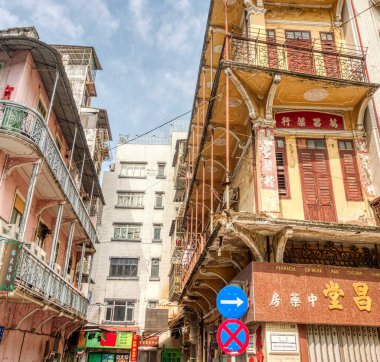 architecture details in Macau city center, HDR Image
