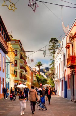 Santa Cruz de la Palma, Spain - March 2020 : Historical center in cloudy weather