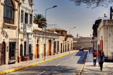 AREQUIPA, PERU - APRIL 2018 : Historical center in Arequipa