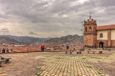 CUSCO, PERU - APRIL 2018: Historical center in sunny weather