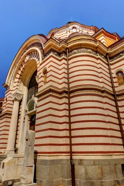 Sofia, Bulgaria - April 2021 : Historical center in springtime