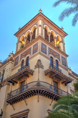 Sevilla, Spain - January 2019 : Historical center in sunny weather