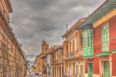 Bogota, Colombia - April 2019 : Historical center in cloudy weather