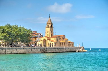 Gijon beautiful view, northern Spain, historical center