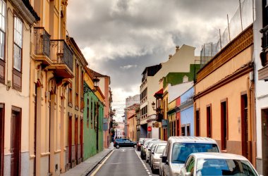 Santa Cruz de la Palma, Spain - March 2020 : Historical center in cloudy weather