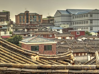 SEOUL, SOUTH KOREA - SEPTEMBER 2016: Historical center of Seoul in sunny weather