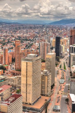 Bogota, Colombia - April 2019 : Cityscape in cloudy weather
