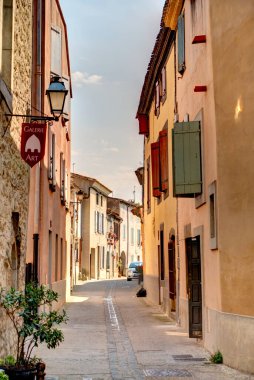 FOIX, FRANCE - AUGUST 2019: Historical center in summertime, HDR image