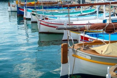 Cassis, France - August 2019 : Picturesque harbour in summertime