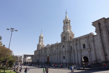 AREQUIPA, PERU - APRIL 2018 : Historical center in Arequipa
