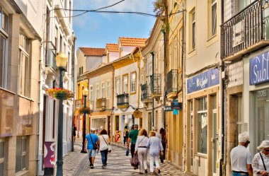 Aveiro, Portugal - July 2019 : Costa Nova Beach in summertime