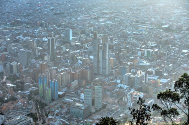 Bogota, Colombia - April 2019 : Cityscape in cloudy weather