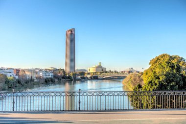 Sevilla, Spain - January 2019 : Historical center in sunny weather