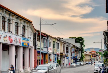 Penang, Malaysia - March 2019 : Historical center in springtime