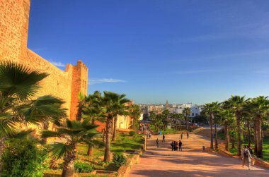 Rabat, Morocco - January 2015 : Historical center in wintertime clipart