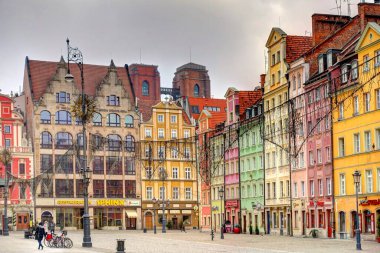 Wroclaw, Poland - August 2021 : Historical center in summertime