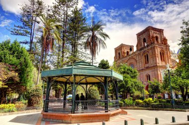 CUENCA, ECUADOR - April 2018: Historical landmarks view, HDR image