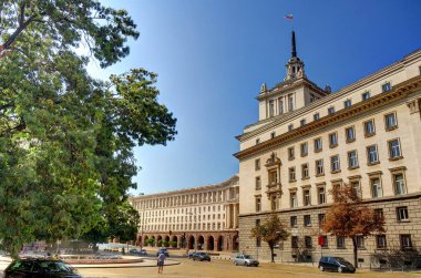 Sofia, Bulgaria - April 2021 : Historical center in springtime