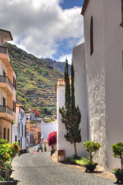 Santa Cruz de la Palma, Spain - March 2020 : Historical center in cloudy weather