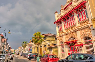 Penang, Malaysia - March 2019 : Historical center in springtime