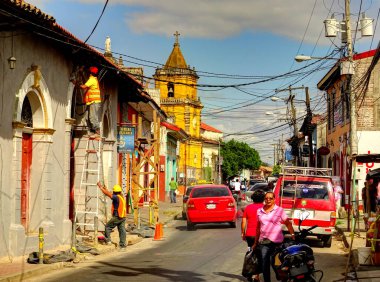 LEON, NICARAGUA - January 2016: Historical center view, HDR Image