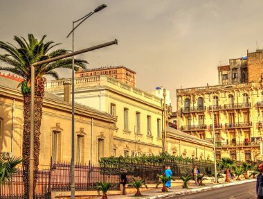 Oran, Algeria - March 2016 : Historical center in springtime 