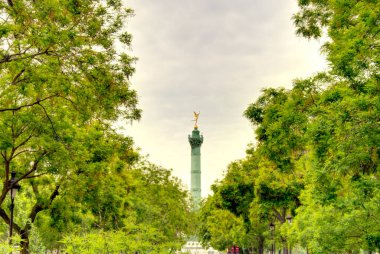 Paris, France - May 2019 : Faubourg Saint-Antoine in cloudy weather