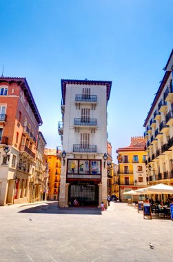 TERUEL, SPAIN - JUNE 2019 : Historical center in sunny weather